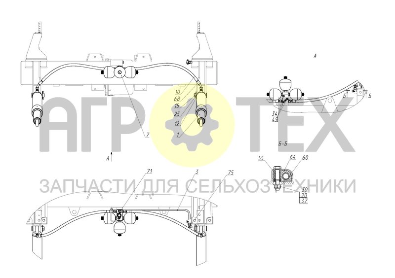 Чертеж Гидросистема продольного копирования рельефа (161.09.11.100)